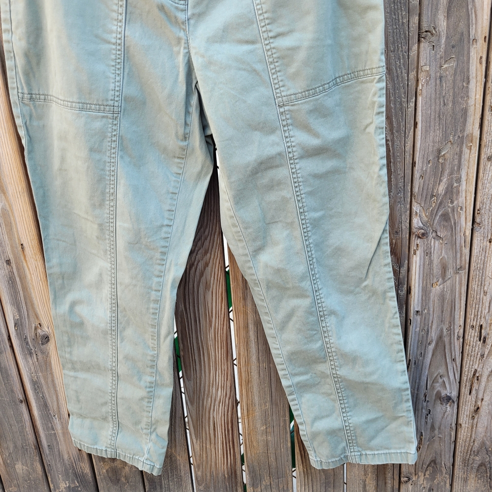 White House Black Market Green Ankle Cropped Pants SZ 6 - Picture 10 of 16
